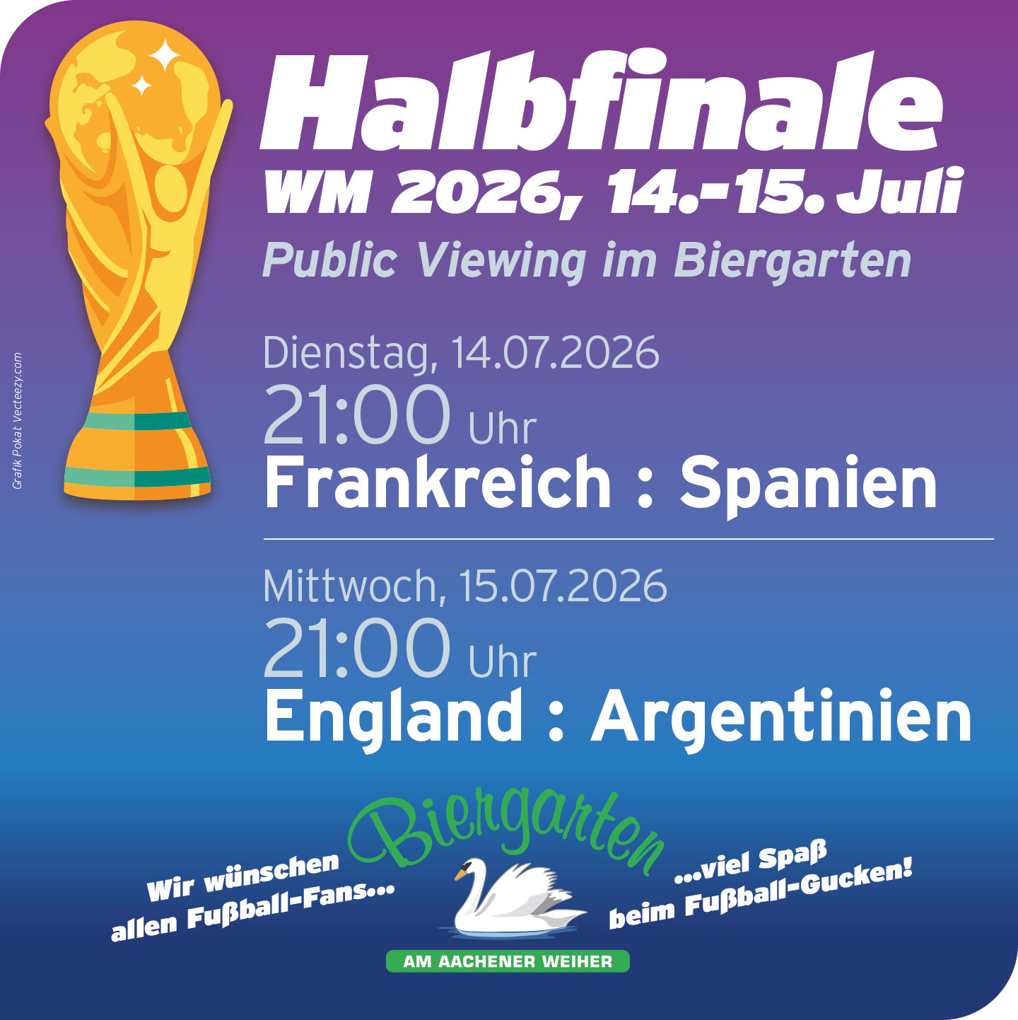 Public Viewing im Biergarten